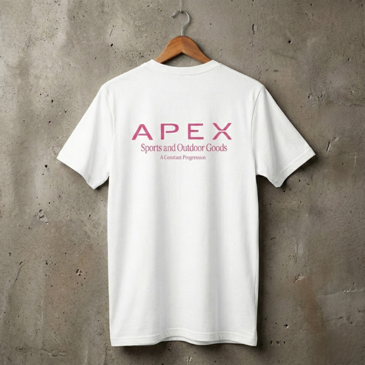 Core Tee White & Pink