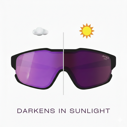 TrueView Photochromic Glasses Anti Fog Lens - Purple
